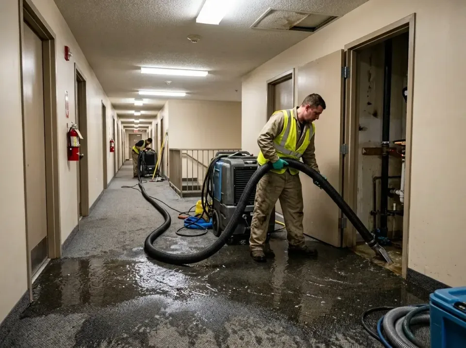 multi-unit-apartment-hallway-f-005 — frequently asked questions, Emergency Burst Pipe Water Extraction & Removal in Dolgevil…